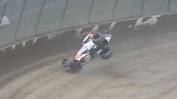 Brady Bacon Flips In USAC Sprint Qualifying At Eldora 4-Crown Nationals