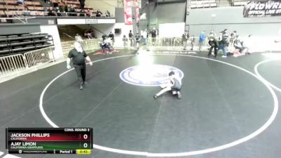 83 lbs Cons. Round 3 - Jackson Phillips, California vs Ajay Limon, California Grapplers