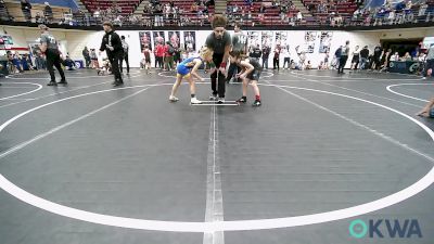 54-58 lbs Rr Rnd 2 - Shyann Taylor, El Reno Wrestling Club vs Delanie Wartchow, Noble Takedown Club