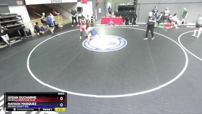 157 lbs Cons. Round 6 - Aydan Ducharme, Vacaville Wrestling Club vs Nathan Marquez, Orange County RTC