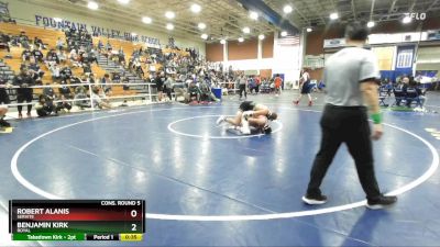 157 lbs Cons. Round 5 - Robert Alanis, Servite vs Benjamin Kirk, Royal