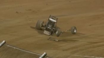 Joss Moffatt Wild USAC Semi-Main Flip At Lawrenceburg Speedway