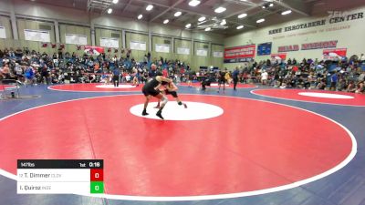 147 lbs Consi Of 8 #1 - Tytus Dimmer, Clovis West vs Isaac Quiroz, Independence