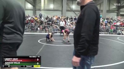 75 lbs Cons. Round 2 - Addison Willis, Ottawa vs Liberty Gray, OZ Trojan Wrestling Club