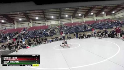 74 lbs Semis & Wb (16 Team) - HAYDEN NOZIE, West Coast Riders vs Owen Williams, Idaho 1