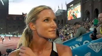 Emma Coburn grades her 2012 season an 'A' at 2012 Stockholm Diamond League