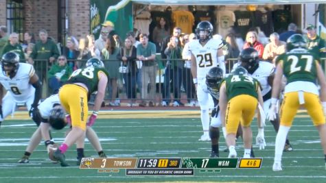 WATCH: Fake Punt Alert! ? Towson Punter Gets The First Down