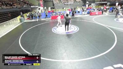 113 lbs Cons. Round 2 - Balam David Letona, Live Oak Wrestling Club SC vs Roman Arakelyan, Sunkist Kids/Monster Garage