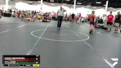 100 lbs Round 6 (8 Team) - Logan VanWagenen, Team Smash vs Myla Good, Team Revolution