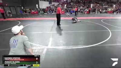 69 lbs Quarterfinal - Parker Blaken, Melrose-Mindoro vs Hayden Steffes, Mineral Point Wrestling Club