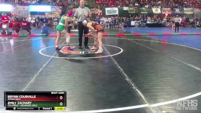 G - 132 lbs Quarterfinal - Emily Zachary, Columbus / Absarokee Girls vs Brynn Courville, Ronan Girls