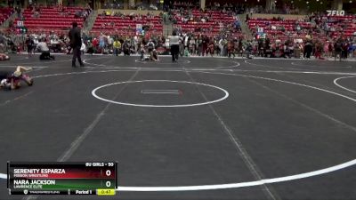 50 lbs Quarterfinal - Nara Jackson, LAWRENCE ELITE vs Serenity Esparza, Mission Wrestling