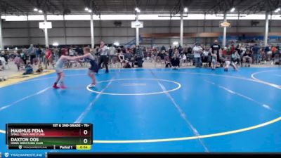 75+ Round 2 - Daxton Oos, Hawk Wrestling Club vs Maximus Pena, Small Town Wrestling