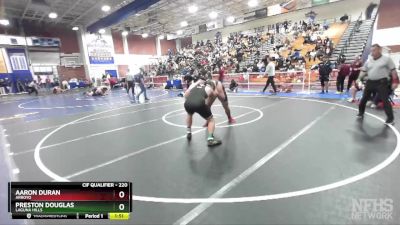 220 lbs Champ. Round 2 - Preston Douglas, Laguna Hills vs Aaron Duran, Arroyo