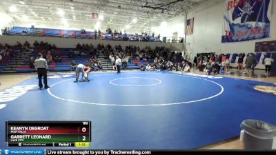 182 lbs 1st Place Match - Keanyn DeGroat, Post Falls vs Garrett Leonard, Lake City