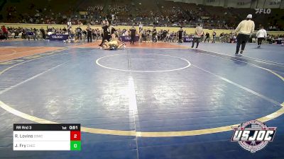 100 lbs Rr Rnd 3 - Reid Lovins, D3 Wrestling Cluib vs Jaxon Fry, Checotah Matcats