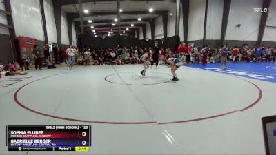 120 lbs Cons. Semi - Sophia Ellibee, Pioneer Grappling Academy vs Gabrielle Berger, Victory Wrestling-Central WA