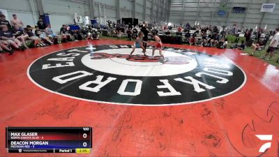 100 lbs Round 3 (8 Team) - Max Glaser, North Dakota Blue vs Deacon Morgan, Michigan Red