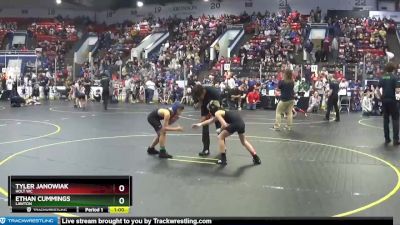 64 lbs Champ. Round 1 - Ethan Cummings, Lawton vs Tyler Janowiak, Holt WC