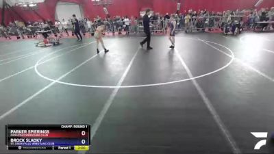 97 lbs Champ. Round 1 - Parker Spierings, Mollitium Wrestling Club vs Brock Sladky, St. Croix Falls Wrestling Club