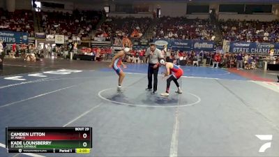 D 3 126 lbs Champ. Round 2 - Kade Lounsberry, St. Louis Catholic vs Camden Litton, St. Mary`s