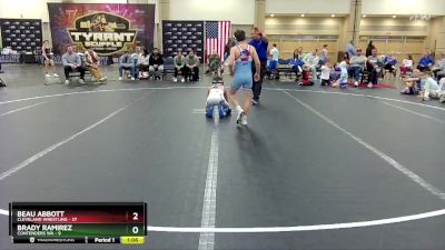 84 lbs Round 5 (8 Team) - Beau Abbott, Cleveland Wrestling vs Brady Ramirez, Contenders WA