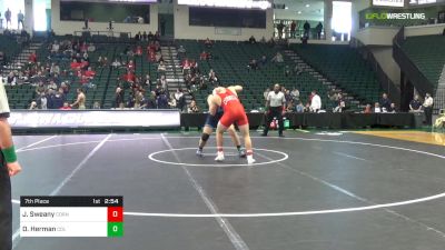 285 lbs 7th Place - Jeramy Sweany, Cornell vs Daniel Herman, Columbia