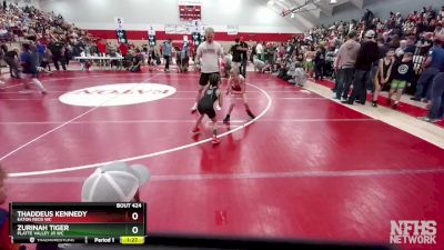 52-57 lbs Round 1 - Zurinah Tiger, Platte Valley Jr WC vs Thaddeus Kennedy, Eaton Reds WC