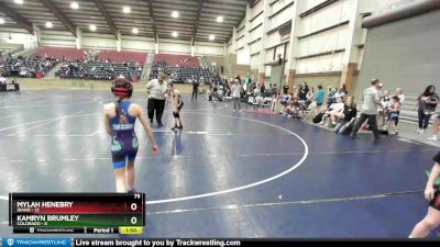 75 lbs Round 2 (6 Team) - Mylah Henebry, Idaho vs Kamryn Brumley, Colorado