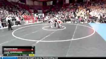 152 lbs D1/d2/d3 Finals (sat 3:00 P.m.) - Chase VanderLinden, Kaukauna vs Branson Beers, Holmen