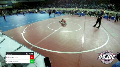 80 lbs Round Of 16 - Branson Rigdon, Piedmont vs Kenzie Sutton, Amped Wrestling Club