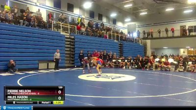 120 lbs Quarterfinals (8 Team) - Miles Mason, Oglethorpe County vs Pierre Nelson, Mt. Pisgah Christian School