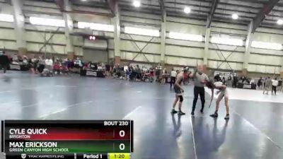 116 lbs Champ. Round 2 - Cyle Quick, Brighton vs Max Erickson, Green Canyon High School