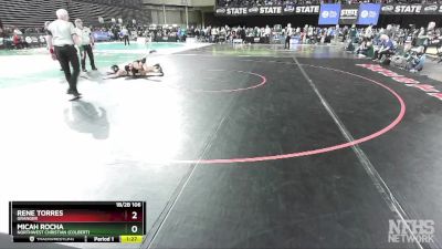 1B/2B 106 Semifinal - Rene Torres, Granger vs Micah Rocha, Northwest Christian (Colbert)