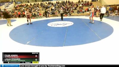 174 lbs Champ. Round 1 - Logan Edwards, St. John`s University (Minnesota) vs Tyler Joseph, University Of Chicago