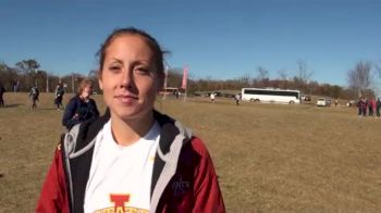 Meaghan Nelson Coasting in 4th and leading Cylcone front   2012 Wisconsin Invitational