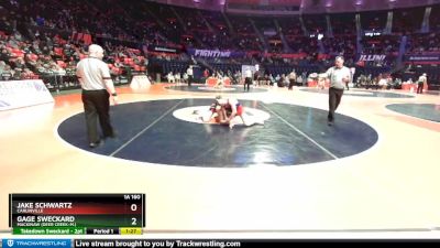 1A 160 lbs Cons. Round 2 - Jake Schwartz, Carlinville vs Gage Sweckard, Mackinaw (Deer Creek-M.)