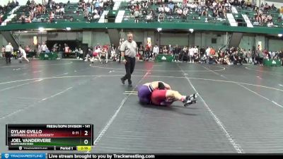 141 lbs Quarterfinal - Joel VanderVere, Northwestern vs Dylan Gvillo, Northern Illinois University