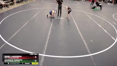 94 lbs Cons. Semi - Dominick Mariotti, MN Elite Wrestling Club vs Henry Langeberg, New Prague Wrestling