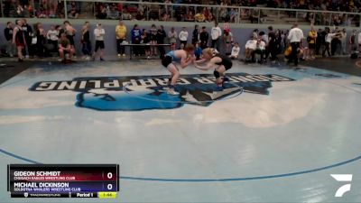 152 lbs X Bracket - Michael Dickinson, Soldotna Whalers Wrestling Club vs Gideon Schmidt, Chugach Eagles Wrestling Club