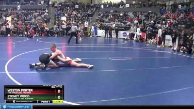 100 lbs Champ. Round 2 - Stoney Wood, Moen Wrestling Academy vs Weston Porter, The Wrestling Factory