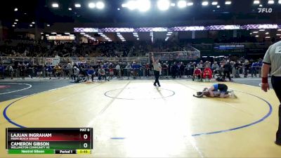 3A 113 lbs Quarterfinal - Lajuan Ingraham, Miami Beach Senior vs Cameron Gibson, Wellington Community Hs