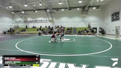 109 lbs Round 2 - Sabrina Sinohui, Cerritos College vs Ruby Rivas, Mt. San Antonio College