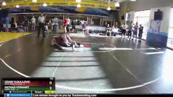 132 lbs Round 5 (8 Team) - Nathan Honhart, North Port vs Jovan Vukajlovic, Elite Athletic Club