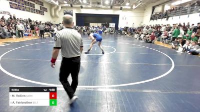 150 lbs Quarterfinal - Michael Rollins, Camden Hills vs Andrew Fairbrother, Belfast High School