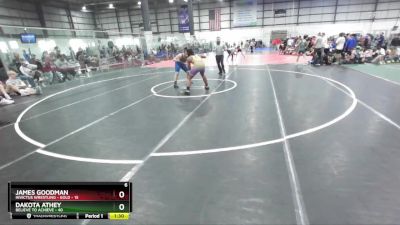 190 lbs Round 3 (4 Team) - Dakota Athey, BELIEVE TO ACHIEVE vs James Goodman, INVICTUS WRESTLING - GOLD