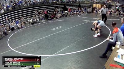 120 lbs Round 2 (6 Team) - Taylynn Stratton, Oregon Girls vs Hadley Bryant, South Dakota Lightning