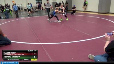 90 lbs Cons. Semi - Harvey Galyean, Arab Youth Wrestling vs Lance Frew, Alexander City Youth Wrestling