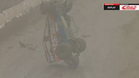 Justin Grant Crashes Out Of Friday Chili Bowl A-Main In Spectacular Fashion