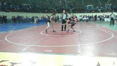 108 lbs Consi Of 16 #1 - Gabriella Lozano, McLoud vs Lillie Clark, Jay Wrestling Club